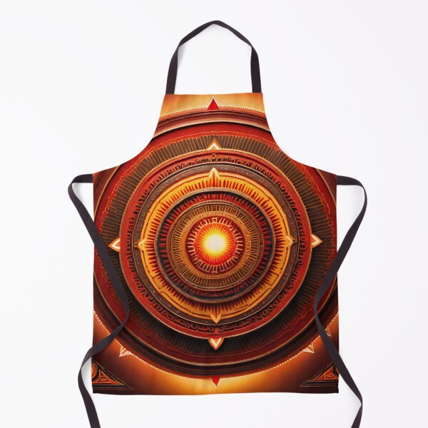Aperçu de l'œuvre Art Mandala Sunburst en rouge ardent créée et vendue par SpiritualManda.