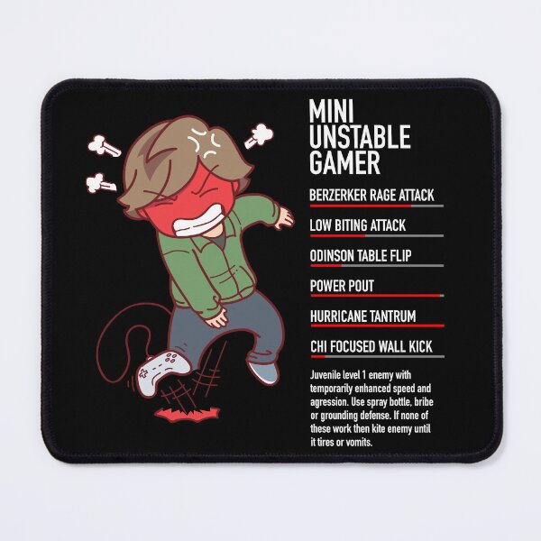 Item preview, GAMER - Mini Unstable Gamer stats designed and sold by SlappyWares.
