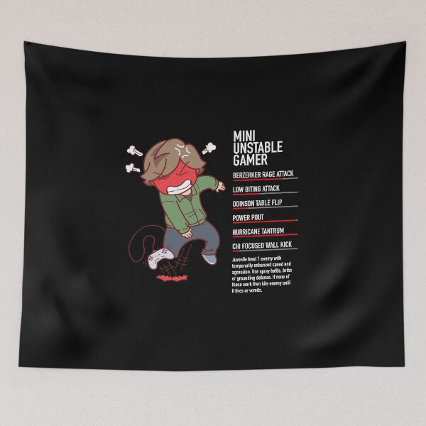 Item preview, GAMER - Mini Unstable Gamer stats designed and sold by SlappyWares.