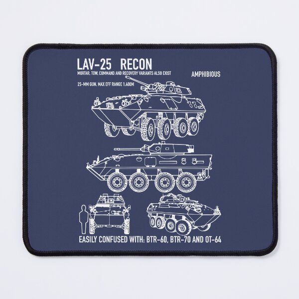 Item preview, LAV-25 Light Armored Vehicle Schematic Recognition Blueprint designed and sold by MilitaryMart.