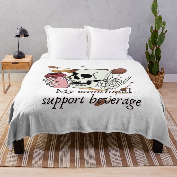Item preview, Coffee is my emotional support beverage, skull coffee cup designed and sold by Special-Art1.