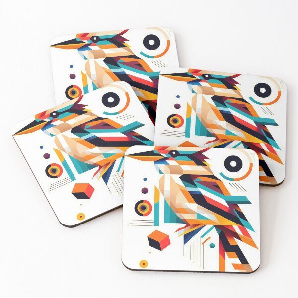 Item preview, Abstract Kookaburra: Australian Wildlife Inspired Modern Geometric Designs designed and sold by wildstraya.