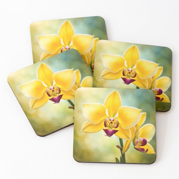 Item preview, Colorful picture of Yellow Orchid flowers designed and sold by Petalandfur.