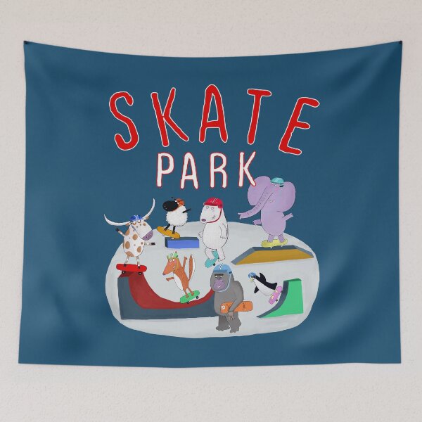 Item preview, Skate Park! Fun Animals At The Skate Park By Artist Carla Daly designed and sold by Carla Daly.