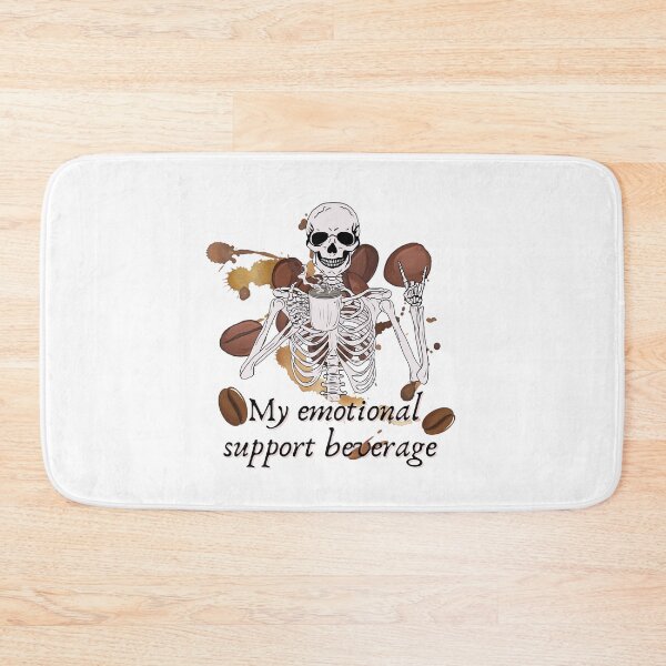 Item preview,  Coffee is my emotional support beverage, skull coffee cup  designed and sold by Special-Art1.