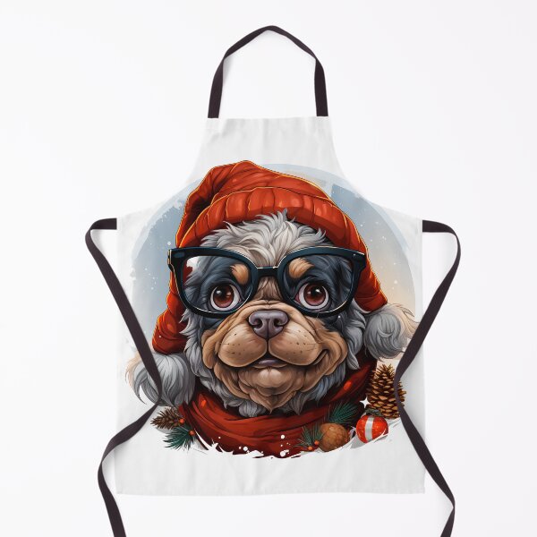 Aperçu de l'œuvre RALOEL GROS CHIEN EN VACANCES DE NOËL créée et vendue par Raloel Art.