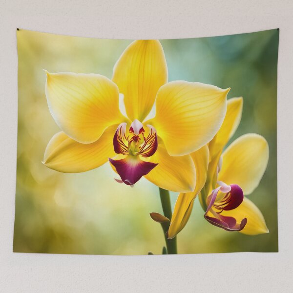 Item preview, Colorful picture of Yellow Orchid flowers designed and sold by Petalandfur.