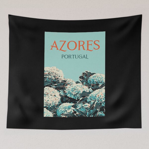 Item preview, Azorean Bloom: Hydrangeas Illustration from Portugal designed and sold by Lemomo-artworks.