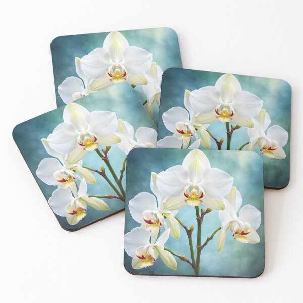 Item preview, Colorful picture of White Orchid flowers designed and sold by Petalandfur.