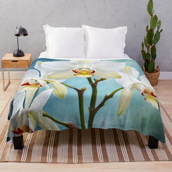 Item preview, Colorful picture of White Orchid flowers designed and sold by Petalandfur.
