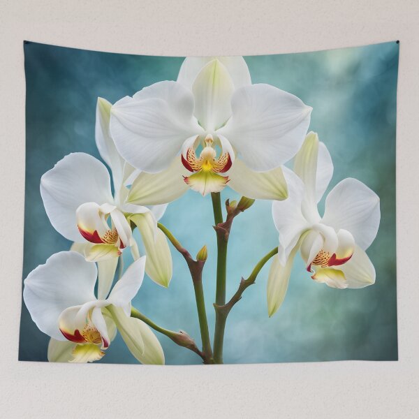 Item preview, Colorful picture of White Orchid flowers designed and sold by Petalandfur.