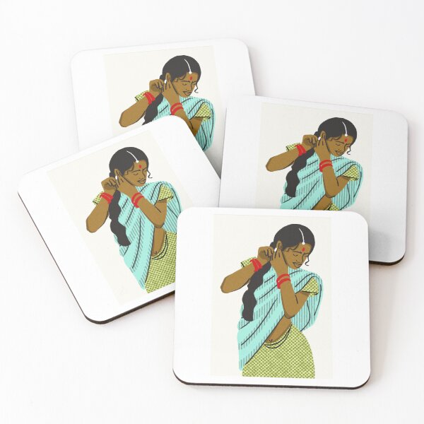 Item preview, Indian woman getting dressed designed and sold by Thedigital91.
