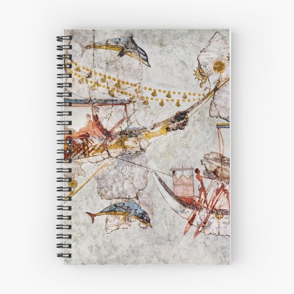 Artikelvorschau, Schiffsprozession Fresko Akrotiri Vollständiges Triptychon 2 von 3 entworfen und verkauft von Weston Westmoreland.