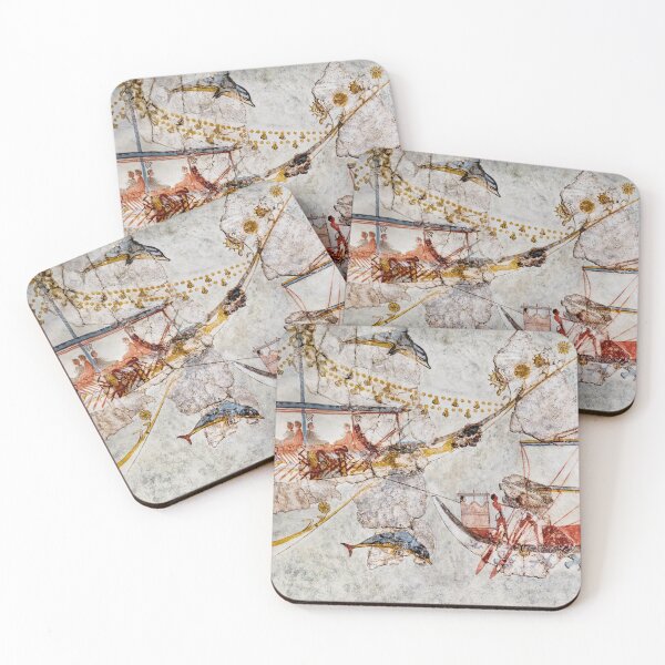 Item preview, Ship Procession Fresco Akrotiri Full Triptych 2 of 3 designed and sold by Weston  Westmoreland.