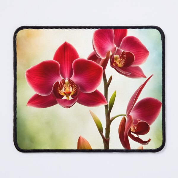 Item preview, Colorful picture of Red Orchid flowers designed and sold by Petalandfur.