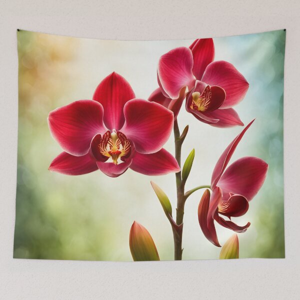 Item preview, Colorful picture of Red Orchid flowers designed and sold by Petalandfur.
