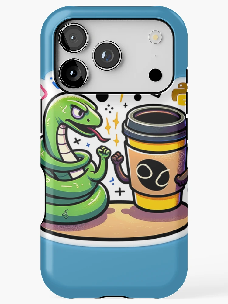 Thumbnail 1 of 4, iPhone Case, CodeDuel: Python & Java designed and sold by pixeldigger.