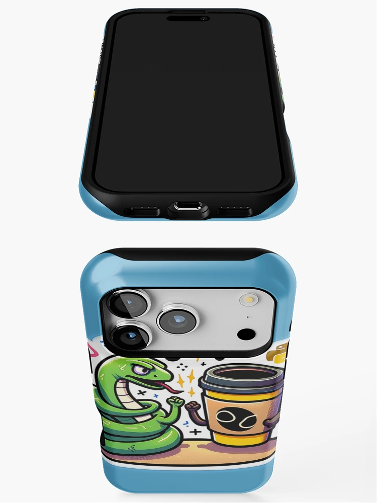 Thumbnail 3 of 4, iPhone Case, CodeDuel: Python & Java designed and sold by pixeldigger.