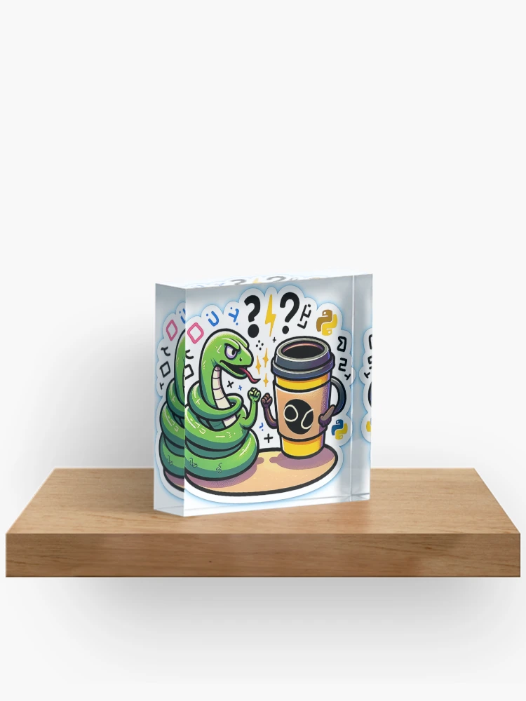 Thumbnail 2 von 5, Acrylblock, CodeDuel: Python & Java designt und verkauft von pixeldigger.