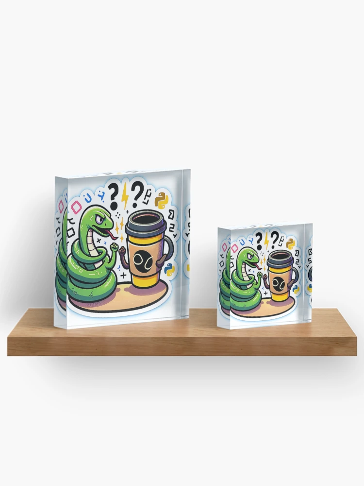 Thumbnail 3 von 5, Acrylblock, CodeDuel: Python & Java designt und verkauft von pixeldigger.