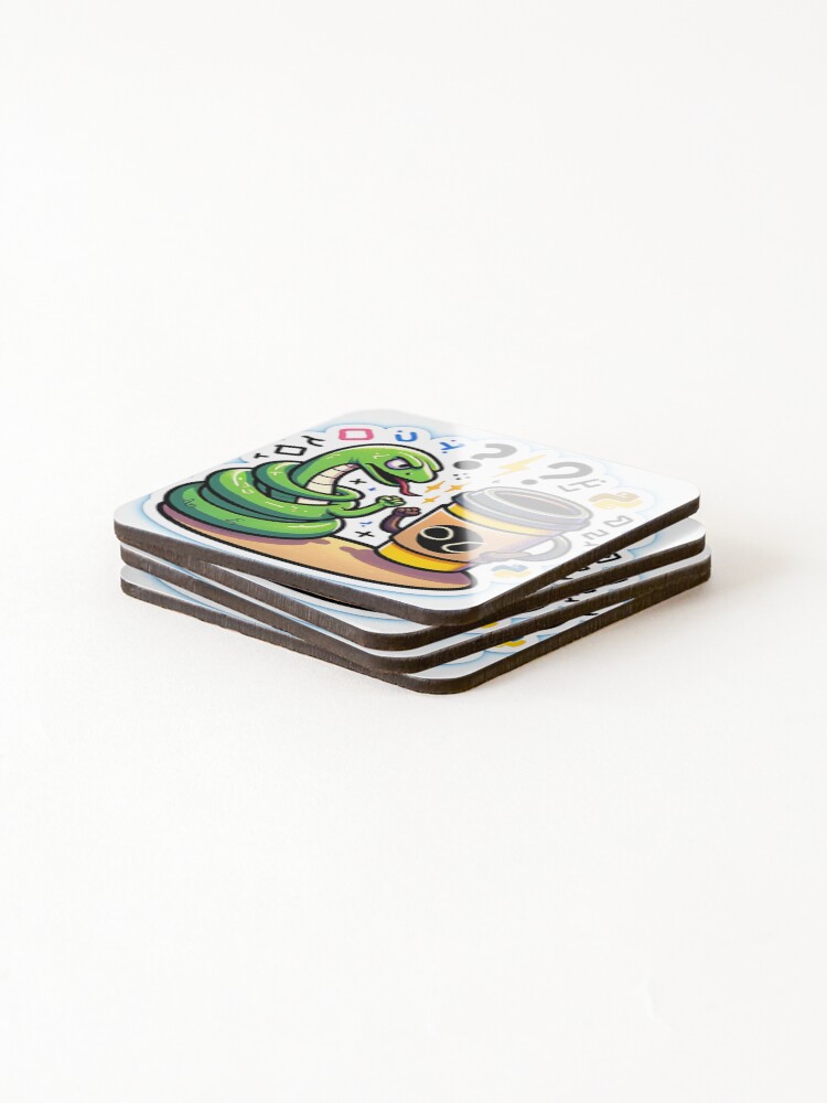 Thumbnail 4 of 5, Coasters (Set of 4), CodeDuel: Python & Java designed and sold by pixeldigger.