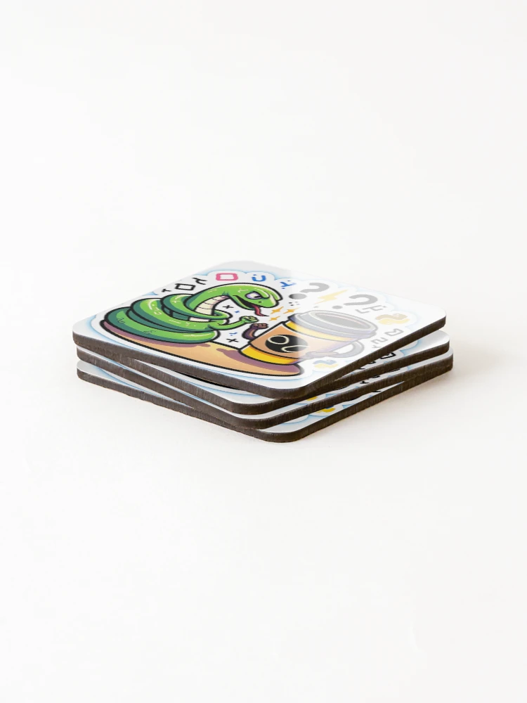 Thumbnail 4 of 5, Coasters (Set of 4), CodeDuel: Python & Java designed and sold by pixeldigger.