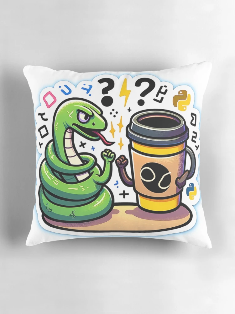 Thumbnail 3 of 4, Pillow, CodeDuel: Python & Java designed and sold by pixeldigger.