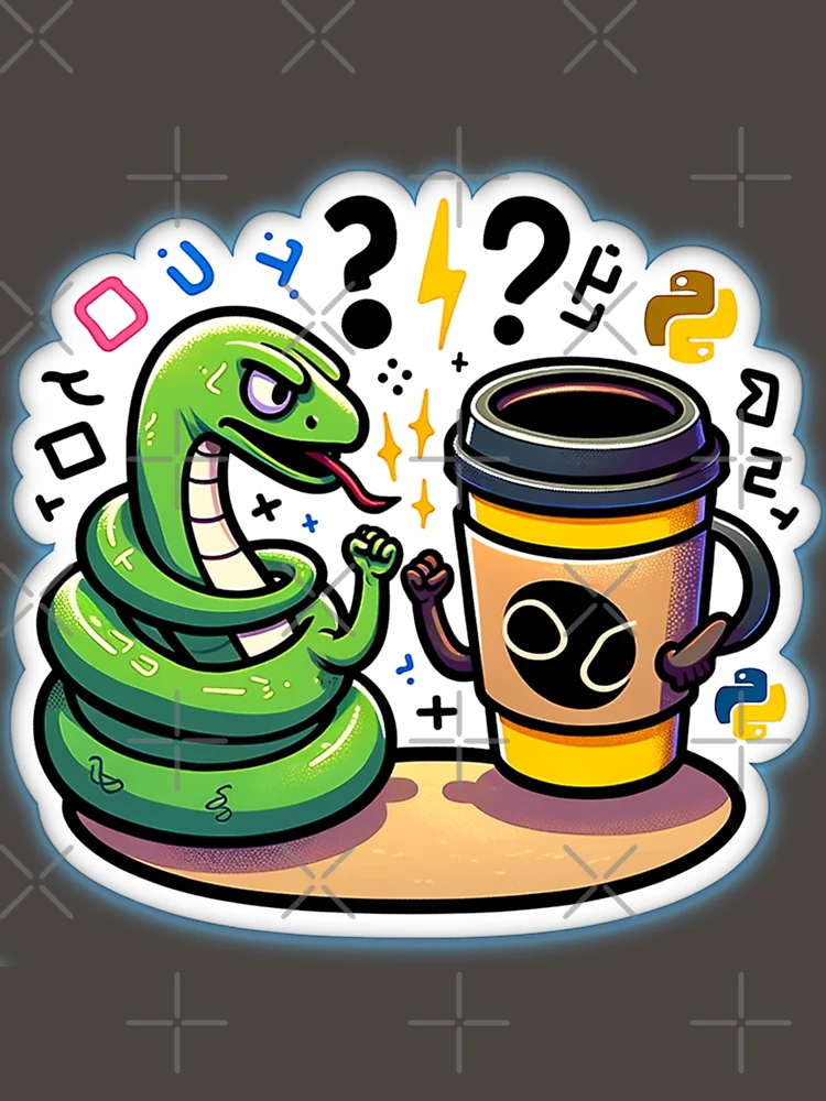 Aperçu 7 sur 7. T-shirt classique avec l'œuvre CodeDuel : Python et Java créée et vendue par pixeldigger.