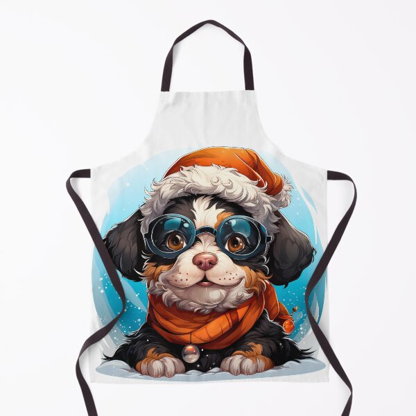 Aperçu de l'œuvre RALOEL GROS CHIEN EN VACANCES DE NOËL créée et vendue par Raloel Art.