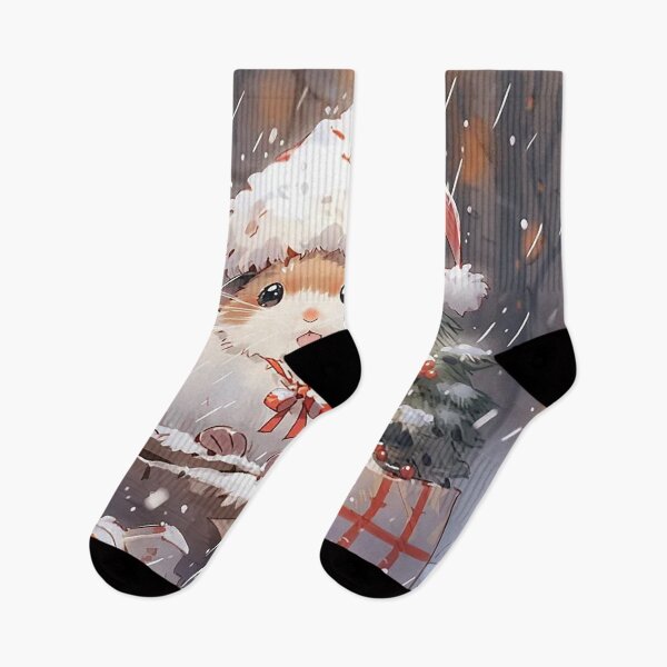 Item preview, Christmas Hamster with Miniature Tree designed and sold by PaintbrushPlace.