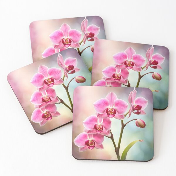 Item preview, Colorful picture of Pink Orchid flowers designed and sold by Petalandfur.