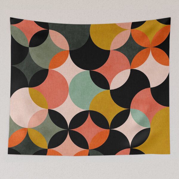 Item preview, mid mod circles abstract designed and sold by Ana-Rut-Bre.