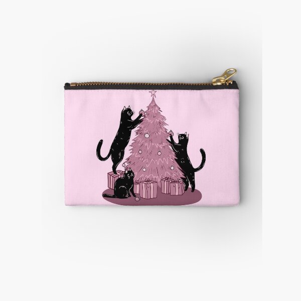 Item preview, Cats Decorating The Pink Christmas Tree designed and sold by KilkennyCat Art.