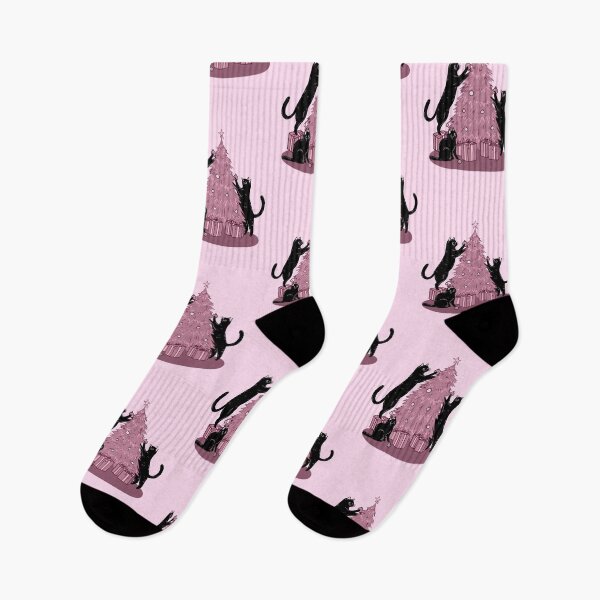 Item preview, Cats Decorating The Pink Christmas Tree designed and sold by KilkennyCat Art.