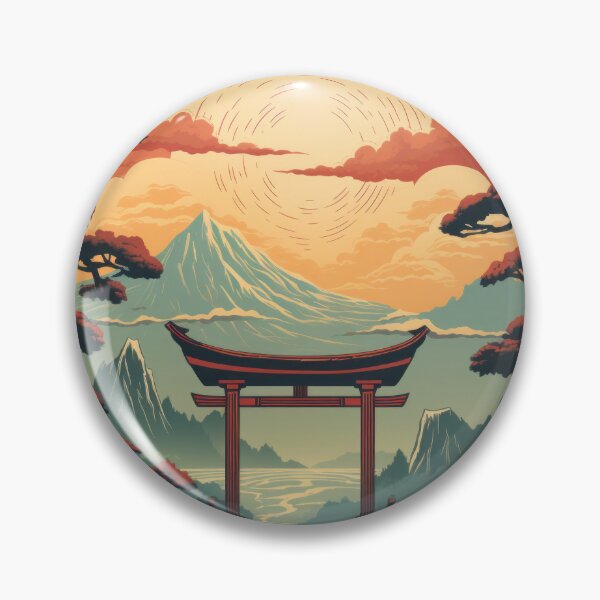 Artikelvorschau, Majestic Mountain: Sunset Pagoda entworfen und verkauft von kawaiidoodlesuk.
