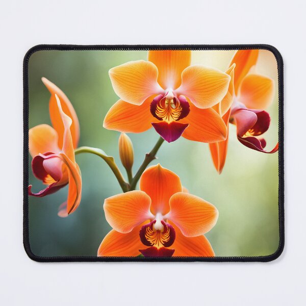 Item preview, Colorful picture of Orange Orchid flowers designed and sold by Petalandfur.