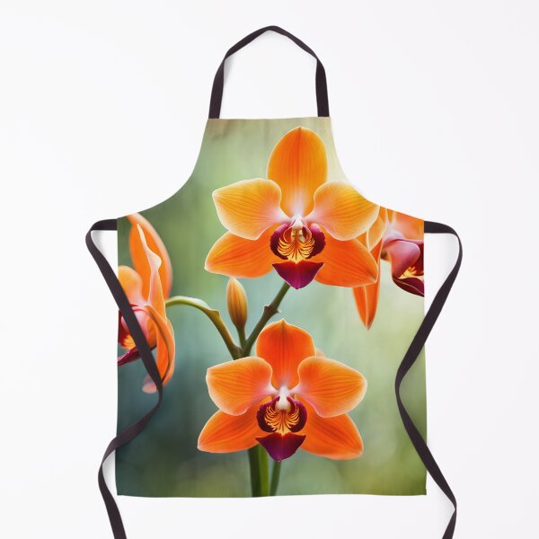 Item preview, Colorful picture of Orange Orchid flowers designed and sold by Petalandfur.