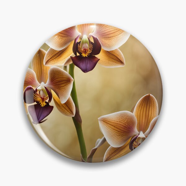 Item preview, Colorful picture of Brown Orchid flowers designed and sold by Petalandfur.