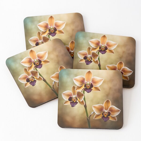 Item preview, Colorful picture of Brown Orchid flowers designed and sold by Petalandfur.