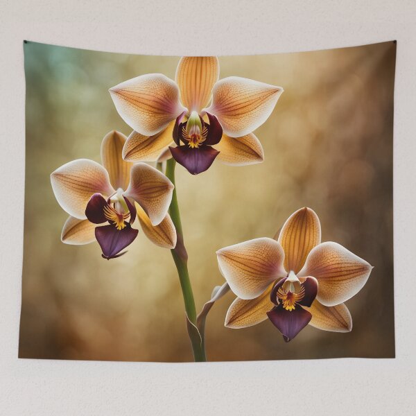 Item preview, Colorful picture of Brown Orchid flowers designed and sold by Petalandfur.