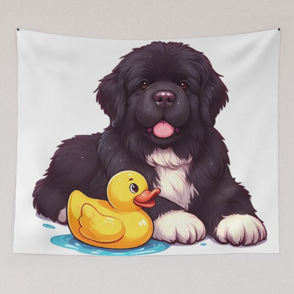 Item preview, Newfoundland with a rubber duck designed and sold by ShounenGifts.