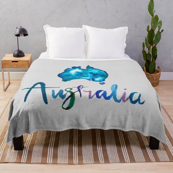 Item preview, Blue Australia watercolour designed and sold by Artbylees.