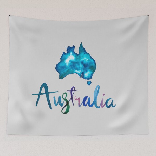 Item preview, Blue Australia watercolour  designed and sold by Artbylees.