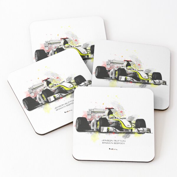 Item preview, Jenson Button - Brawn BGP001 - 2009 Arty splatter designed and sold by JageOwen.