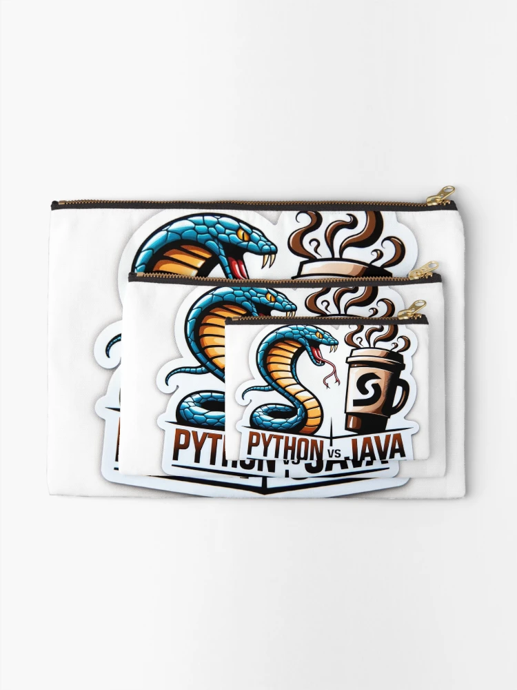 Imagen 2 de 4, Bolsos de mano con la obra CodeDuel: Python y Java 2, diseñada y vendida por pixeldigger.