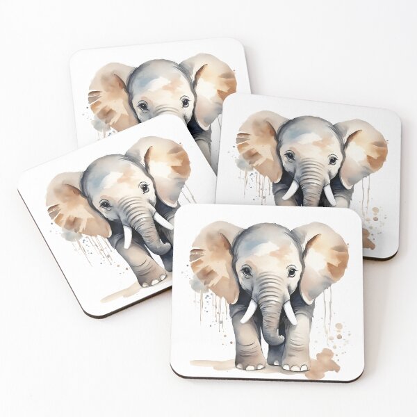 Item preview, Elephant Watercolor Art Style designed and sold by LDJBlank.