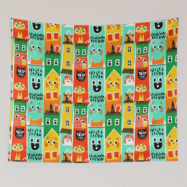 Item preview, Cute street cats pattern. designed and sold by Leberks.
