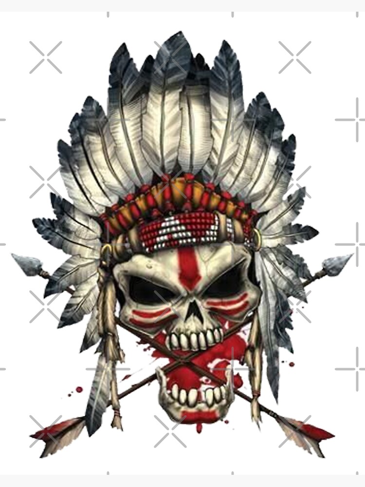 Indian Chief Skull  Indian skull tattoos, Skull art, Artwork