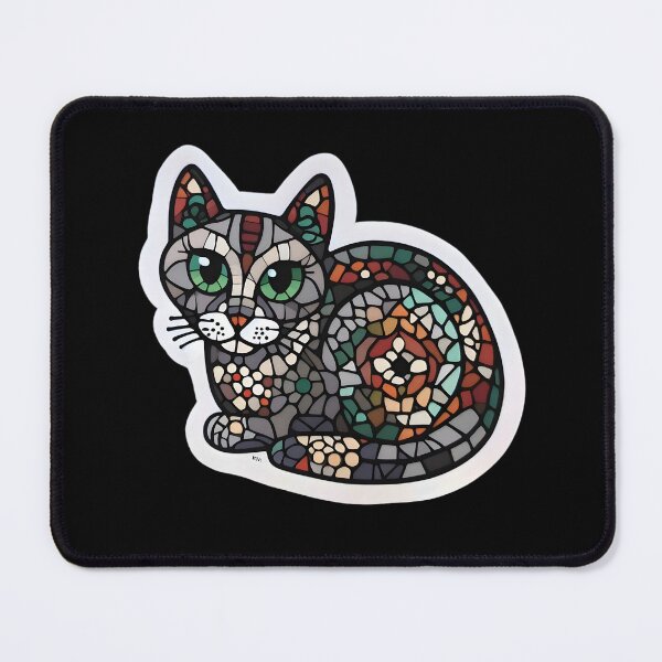 Item preview, Mosaic of a streetcat designed and sold by AI-Only Creations.