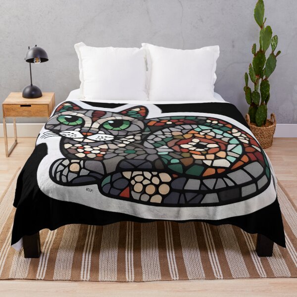 Item preview, Mosaic of a streetcat designed and sold by AI-Only Creations.